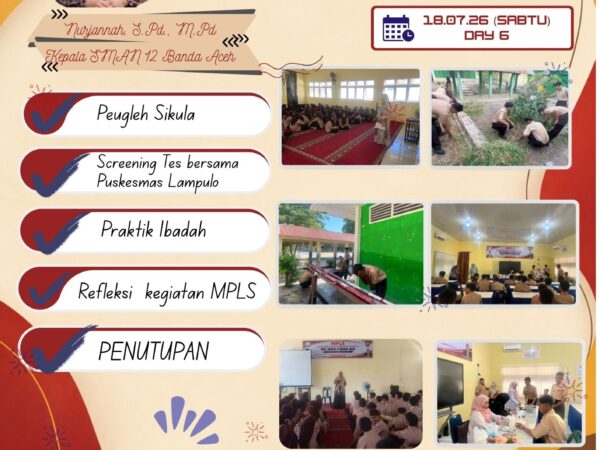"MPLS SMA Negeri 12 Banda Aceh Resmi Ditutup, Siswa Baru Siap Mengukir Prestasi"