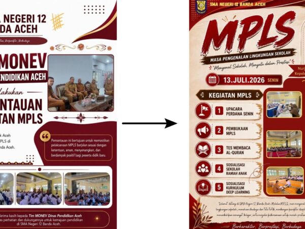 Tim MONEV Dinas Pendidikan Aceh Lakukan Monitoring Hari Pertama MPLS di SMA Negeri 12 Banda Aceh